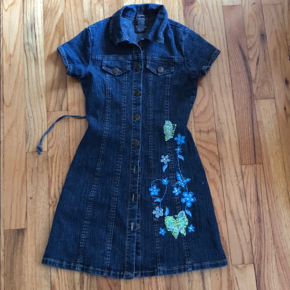 Spectacles girls size 7 stretchy Jean dress
